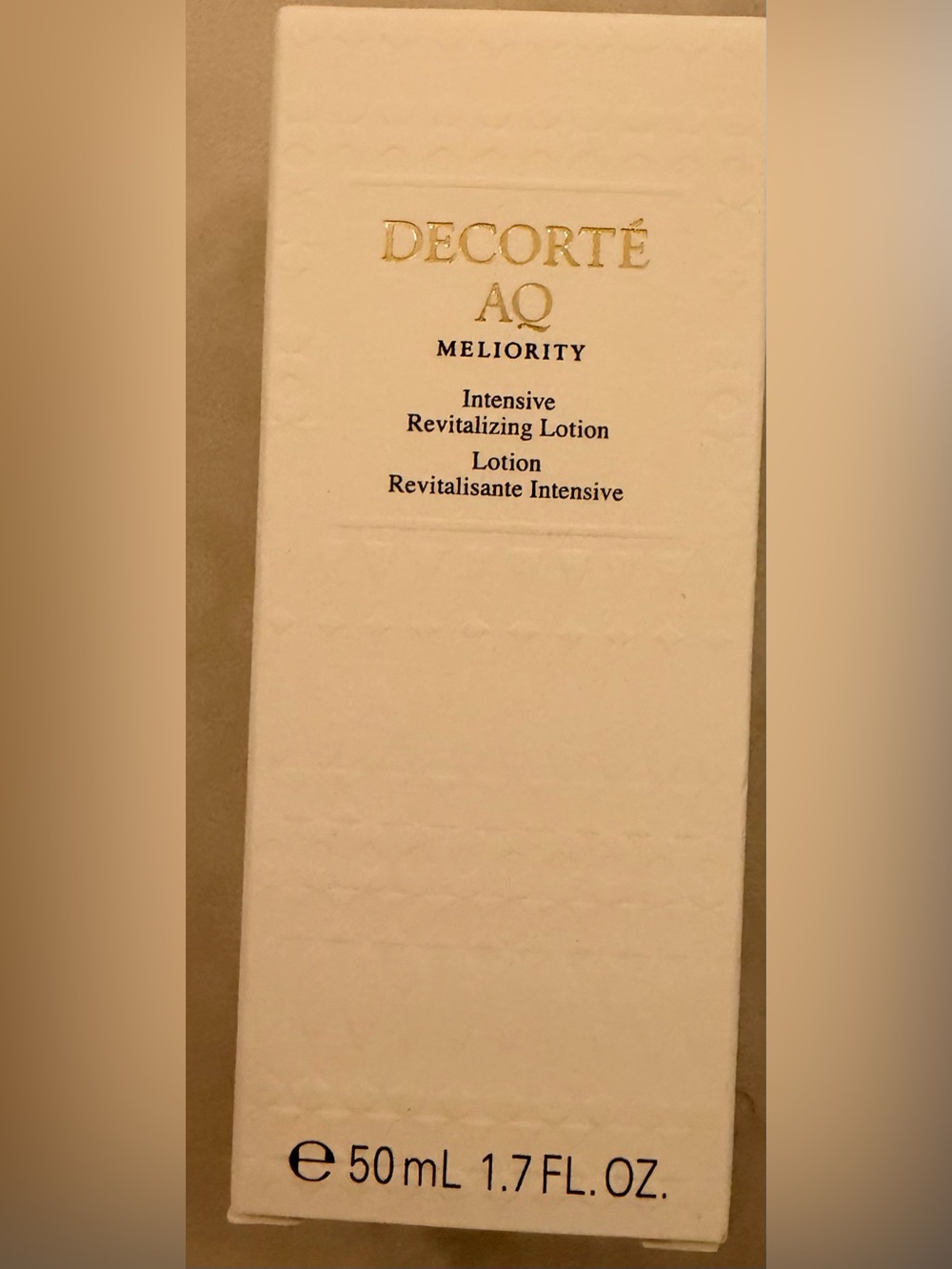 DECORTÉ AQ Meliority Intensive Revitalizing Lotion - NEW in box 0.5mL